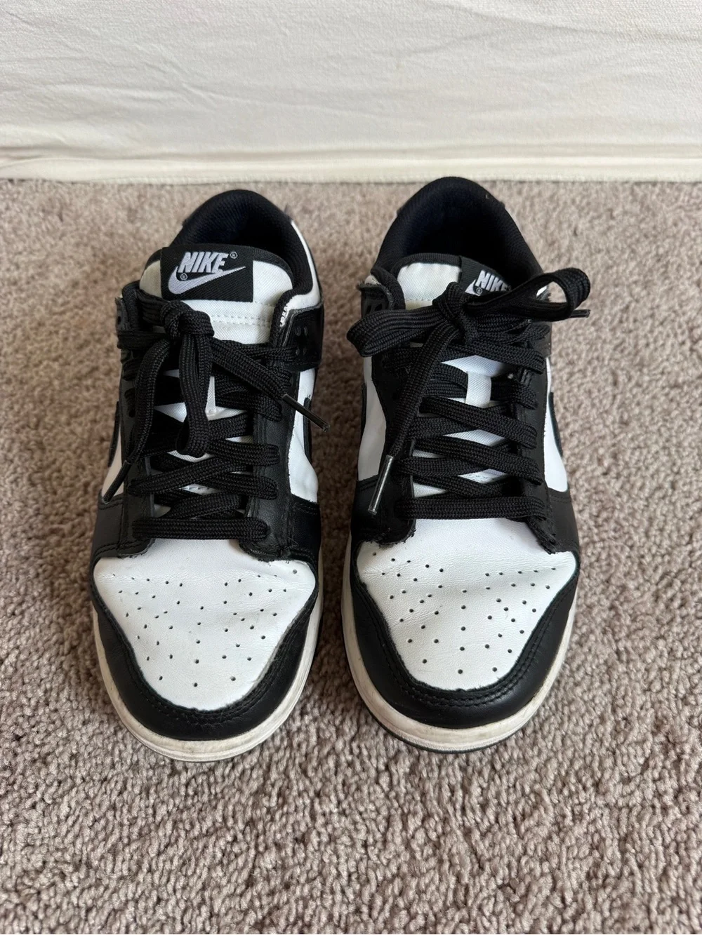 Nike Women's “panda” dunks low top Black and White Sneakers size 7